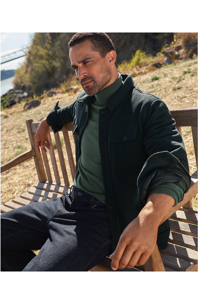 Lands' End Wool Blend Shirt Jacket, Alternate, color, 