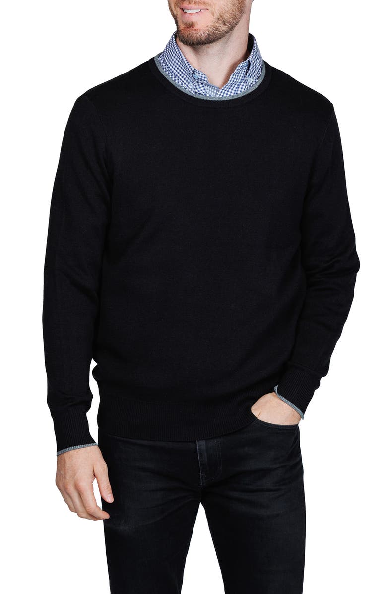 TailorByrd Fine Knit Sweater, Alternate, color, Black