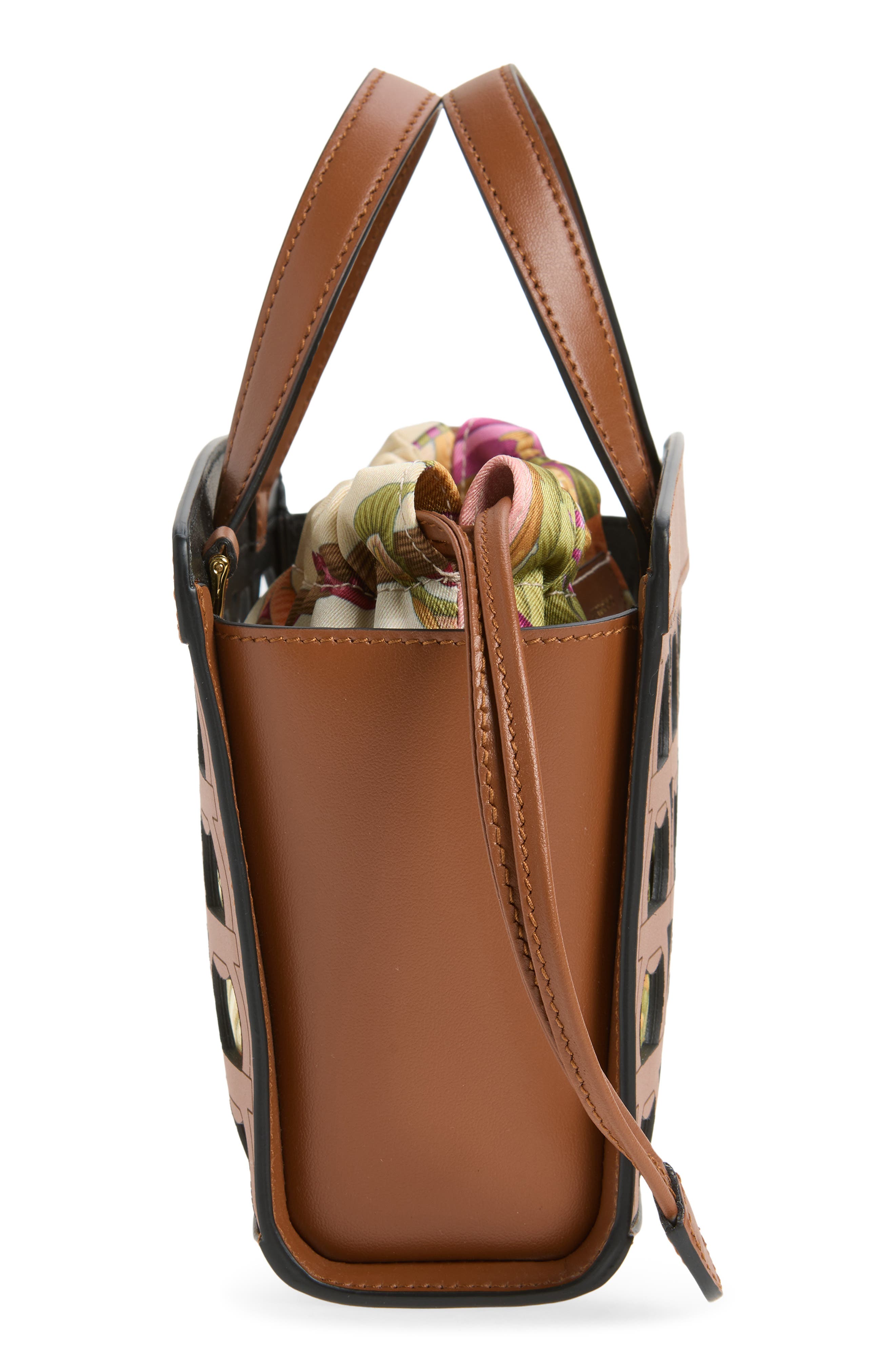 FERRAGAMO Mini Tote, Alternate, color, New Cognac Nero