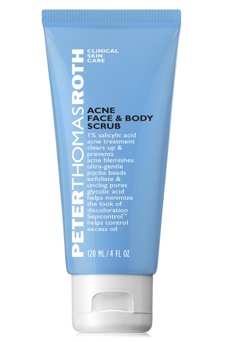 Acne Face & Body Scrub, Main, color, NO COLOR