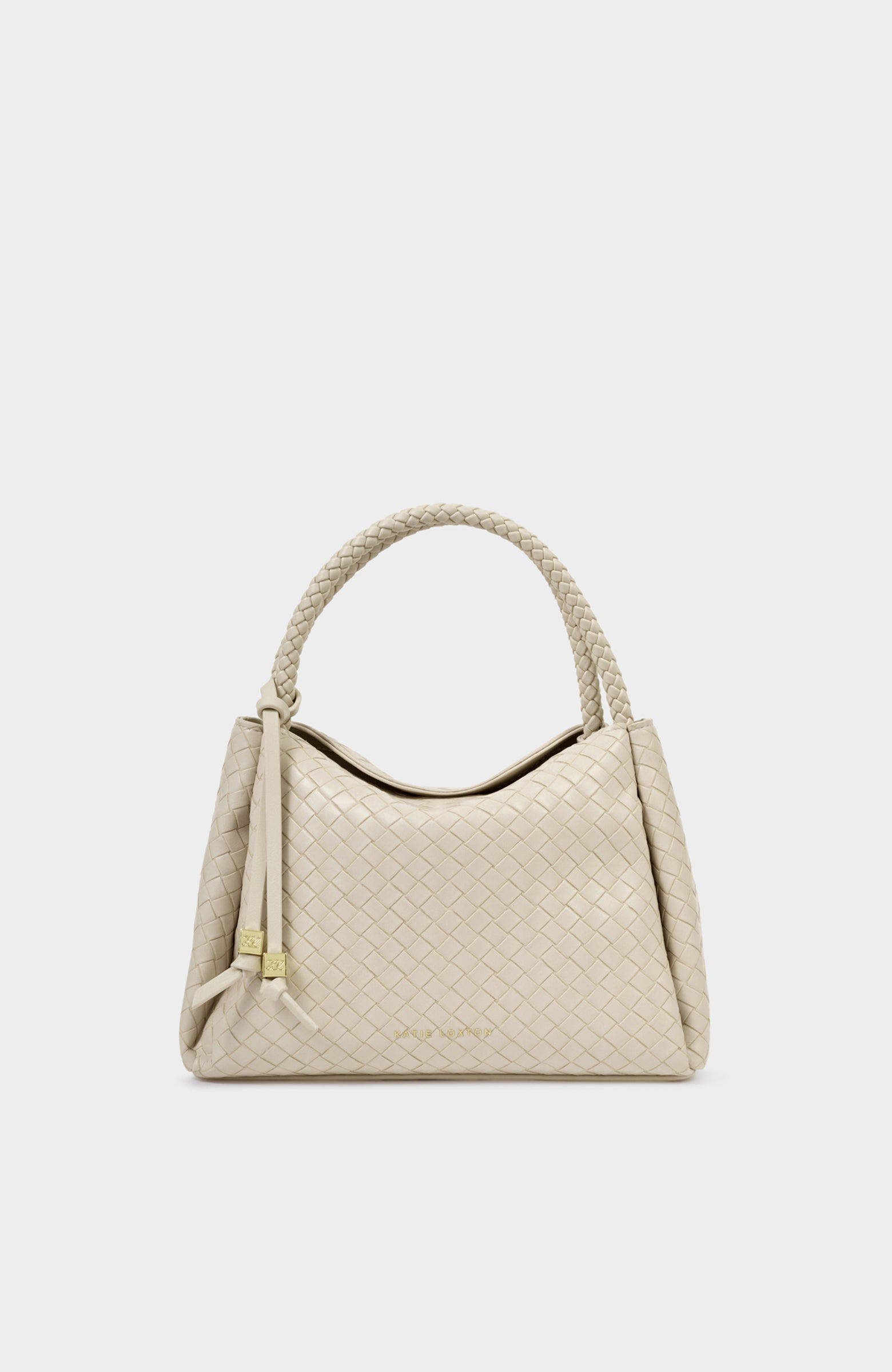 Katie Loxton Nova Woven Texture Top Handle Bag, Main, color, Off White