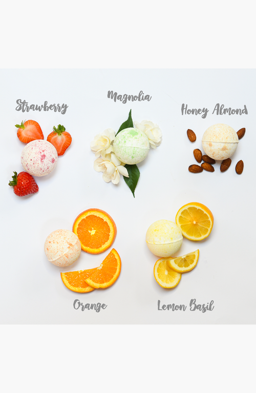 Lovery Marble Bath Bombs 9-piece Set In White/gold