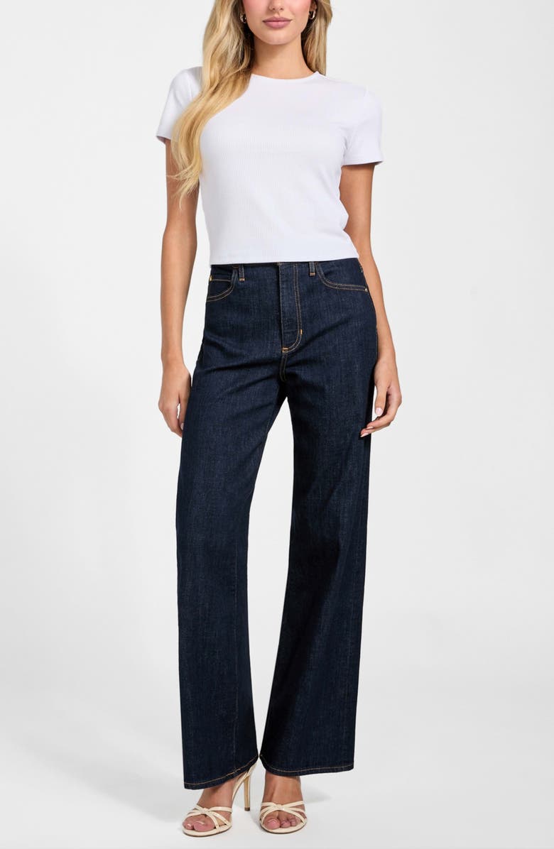 GUESS Wide Leg Jeans, Alternate, color, Blue