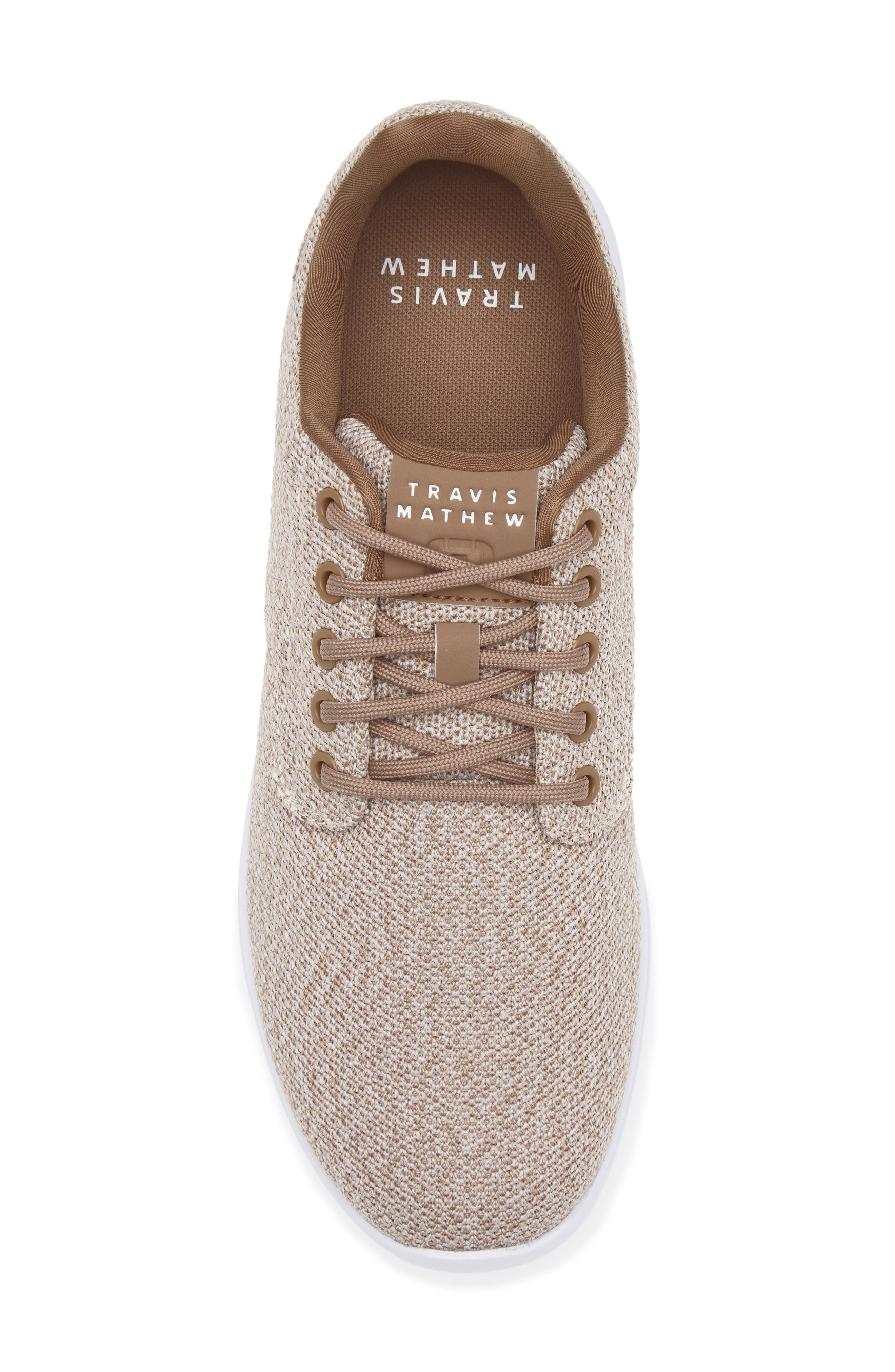 TravisMathew The Daily II Knit Sneaker, Alternate, color, Heather Natural