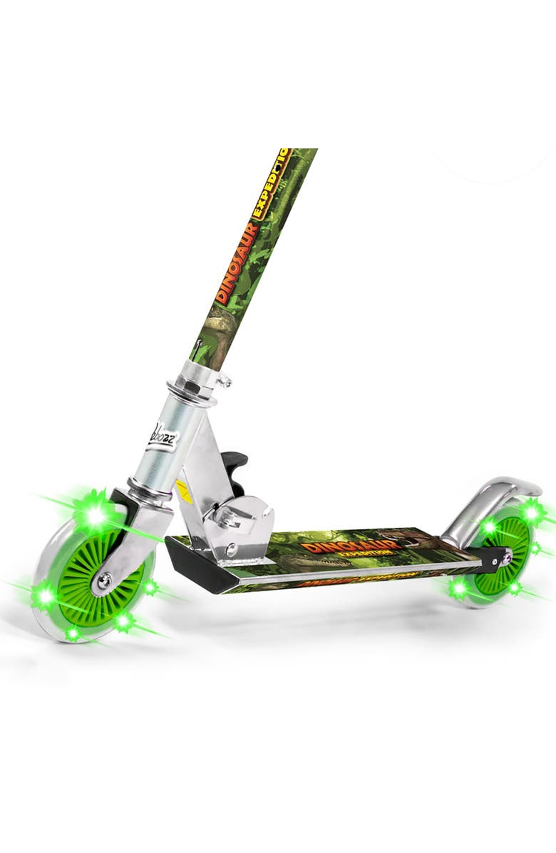Ozbozz Dinosaur Scooter with 2 Light Up Wheels, Alternate, color, Multicolored