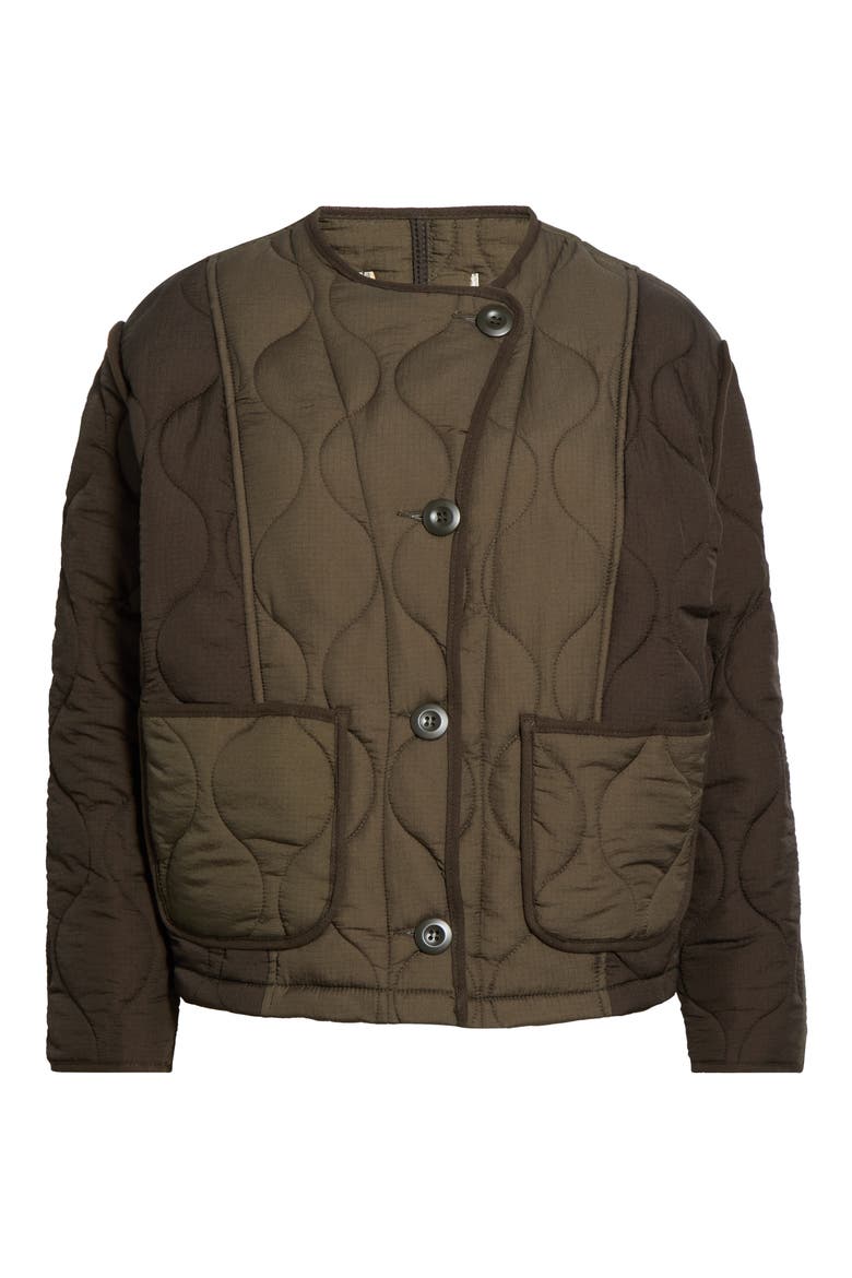 Quilted Jacket, Alternate, color, PINE GREEN / DK OLIVE