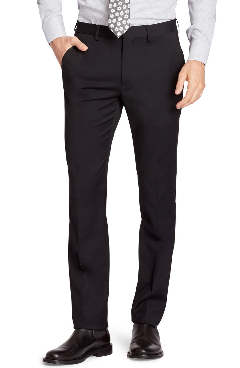 Bonobos Jetsetter Slim Fit Flat Front Stretch Wool Dress Pants, Main, color,