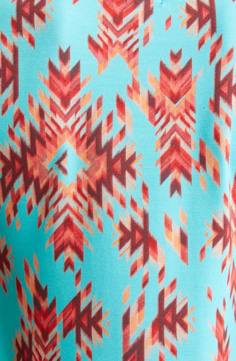 L'AGENCE Ressi Ganado Print T-Shirt, Alternate, color, Pool Blue Mt Ganado Print