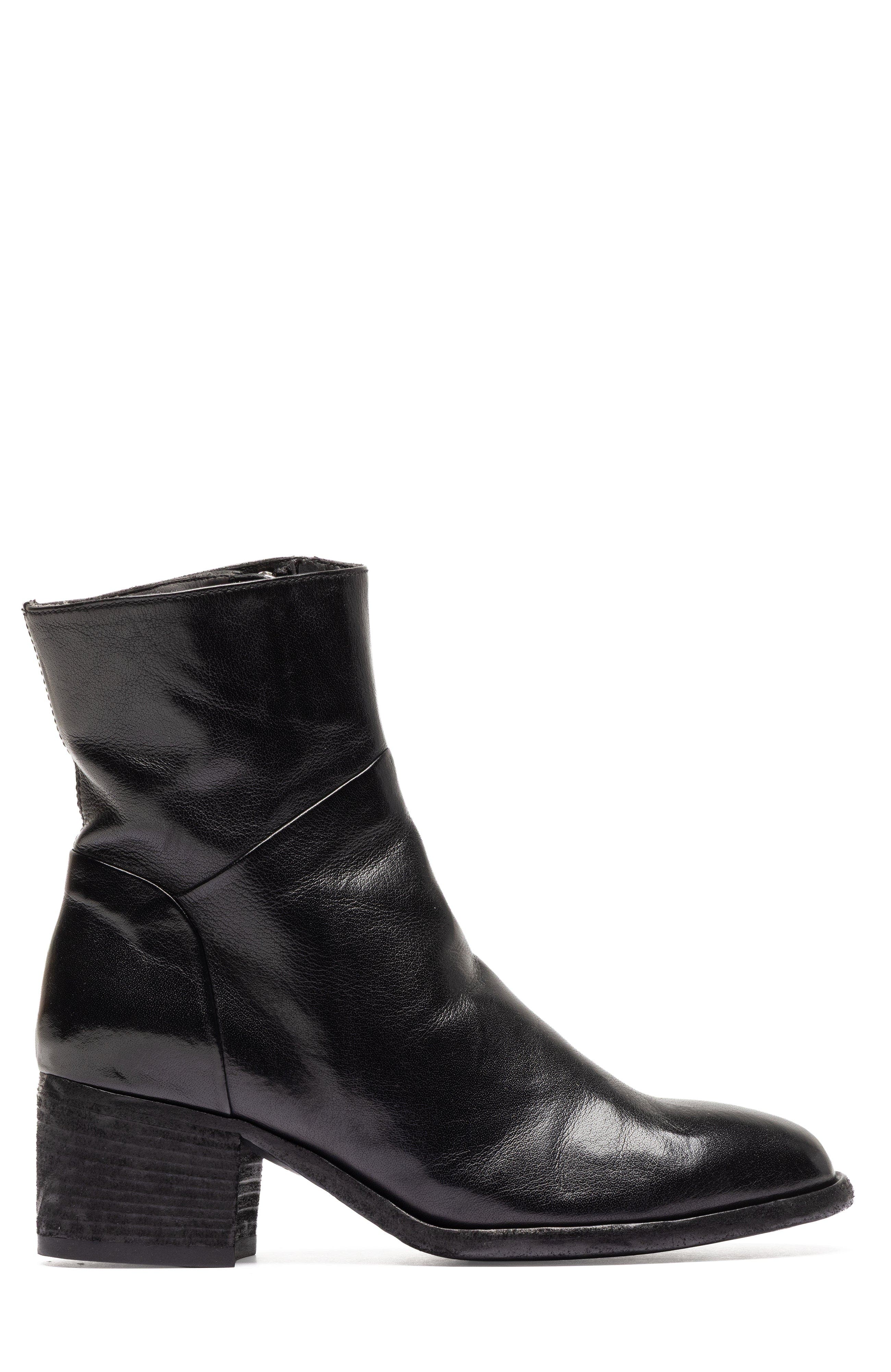 Officine Creative Denner 107 Leather Almond-Toe Bootie, Alternate, color, Black
