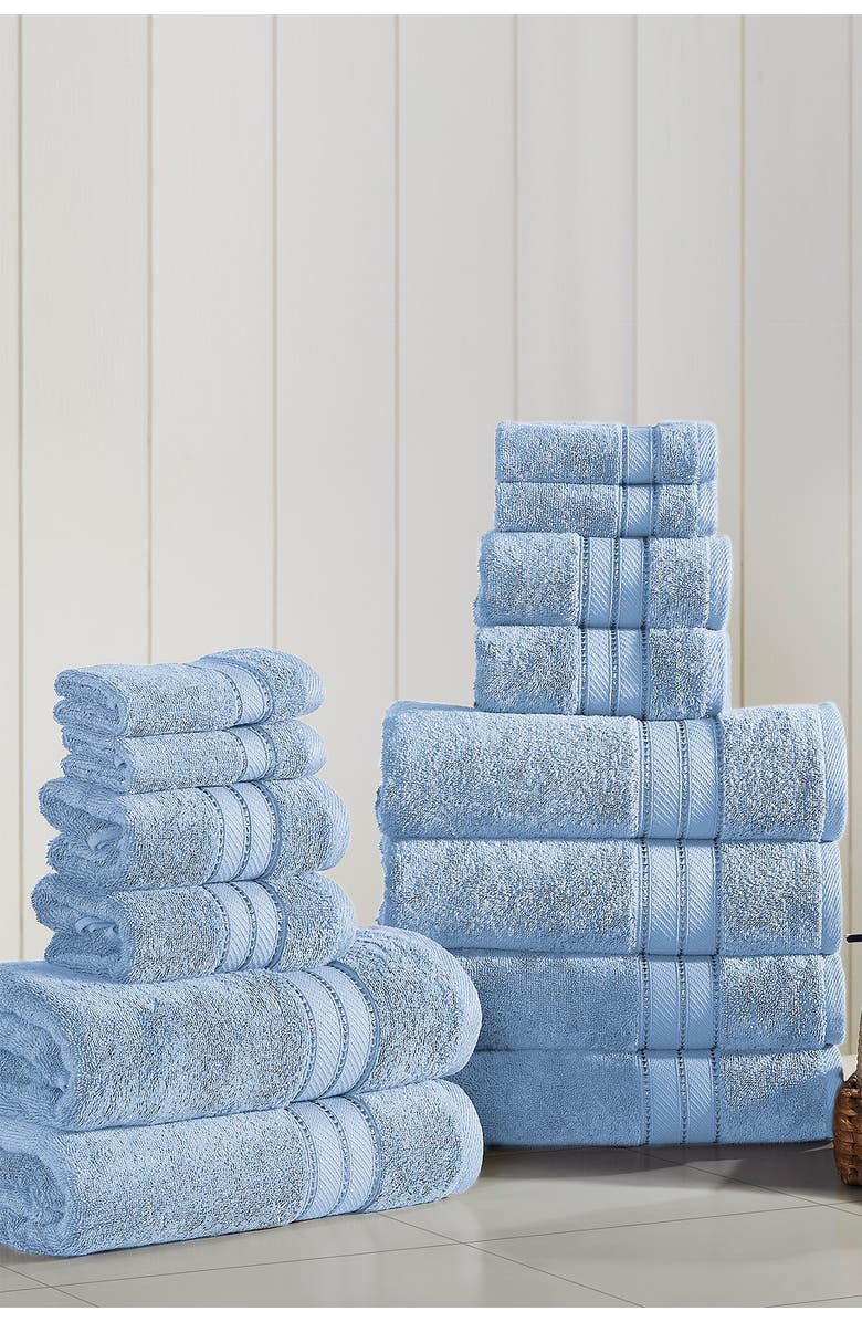 Modern Threads SpunLoft 18-Piece Towel Set, Main, color, Blue