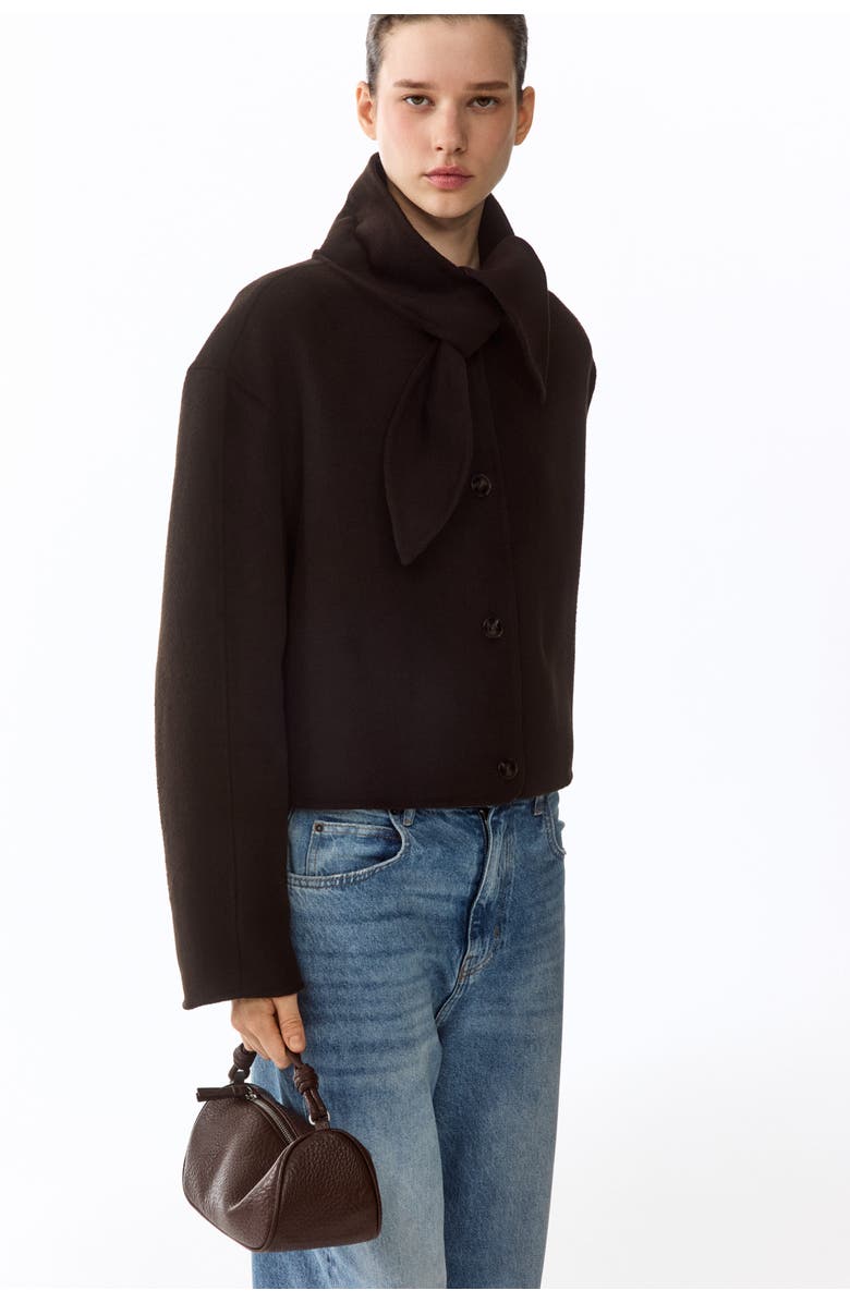 H&M Handmade Wool-blend Jacket, Alternate, color, Dark Brown