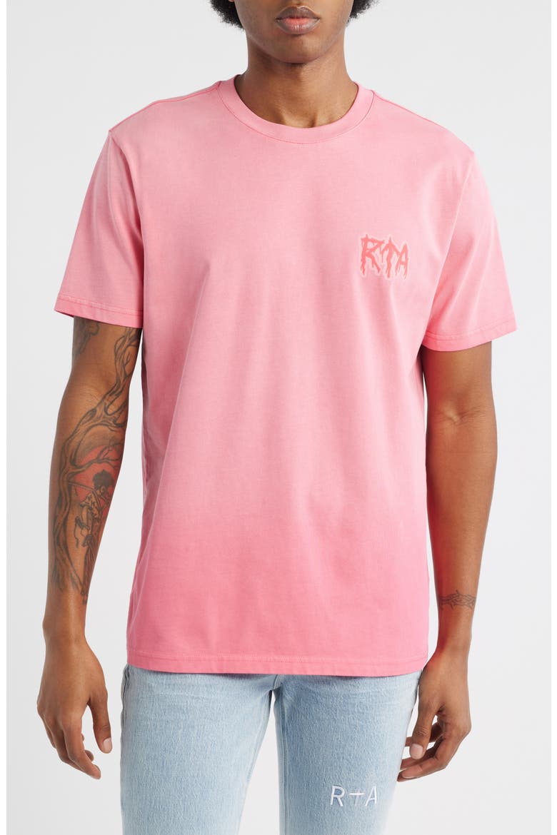 Liam Pink Cyber Metal Logo Graphic T-Shirt, Main, color, PINK CYBER METAL