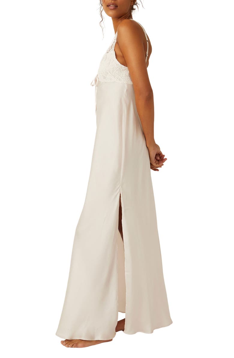 Free People Country Side Lace Trim Nightgown, Alternate, color,