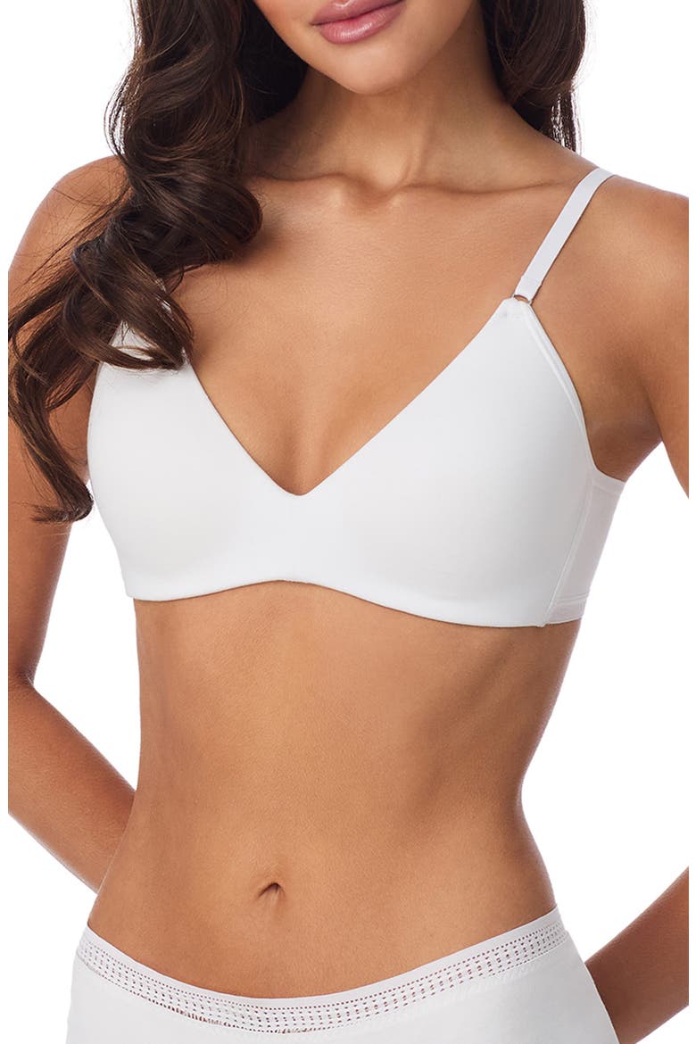 Cabana Cotton Wirefree Push-Up Bra, Main, color, WHITE