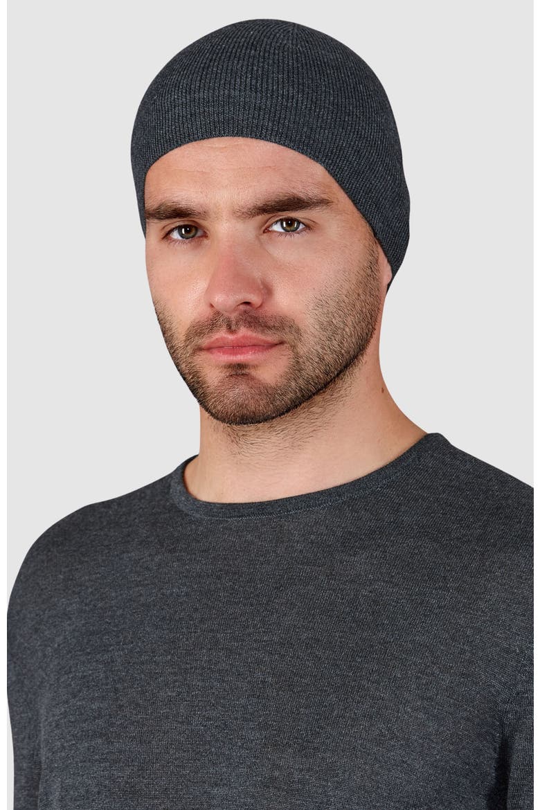 Neith Merino Wool Skull Cap, Main, color, Charcoal
