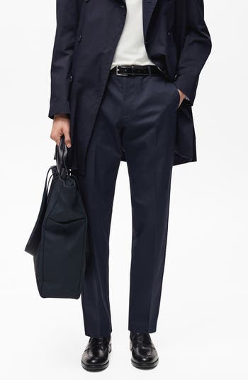 Mango Dublino Slim Fit Twill Chinos In Blue