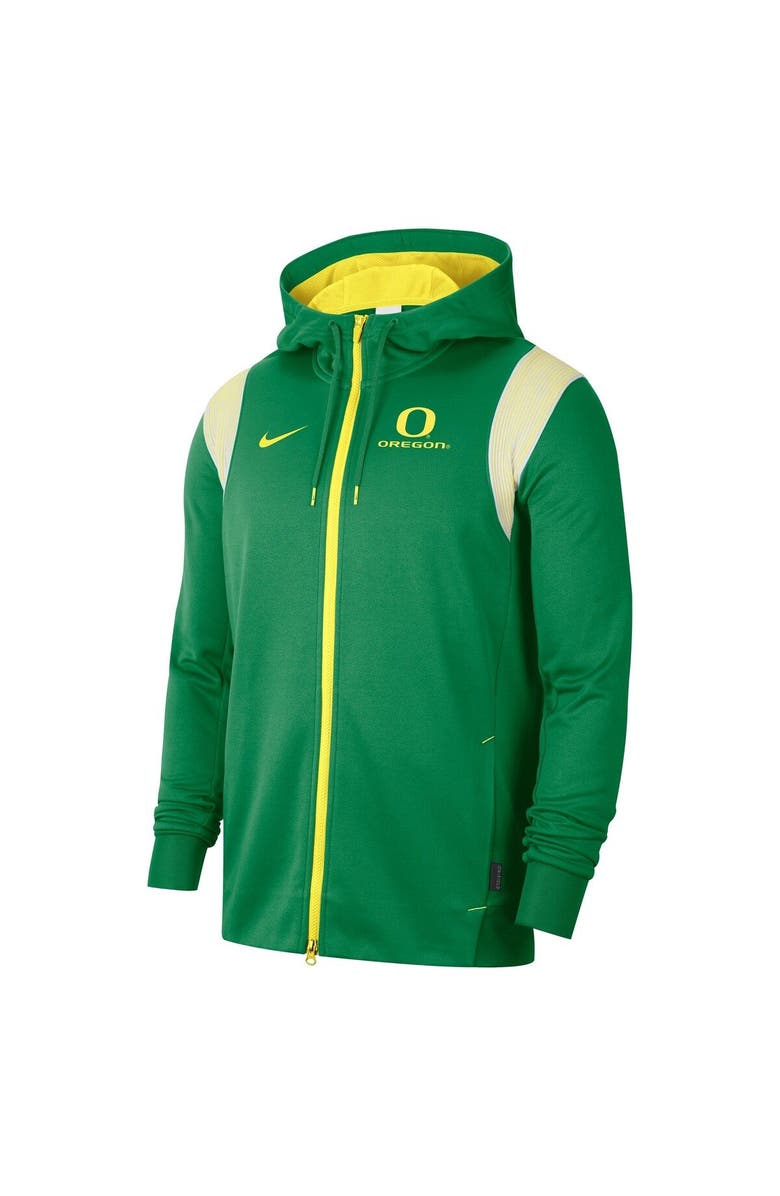 Nike Men's Nike Green Oregon Ducks 2022 Sideline Lockup Performance Full-Zip Hoodie Jacket, Alternate, color, 