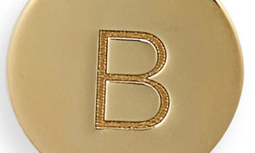 Meshmerise Initial Disc Charm Bracelet In Yellow-b