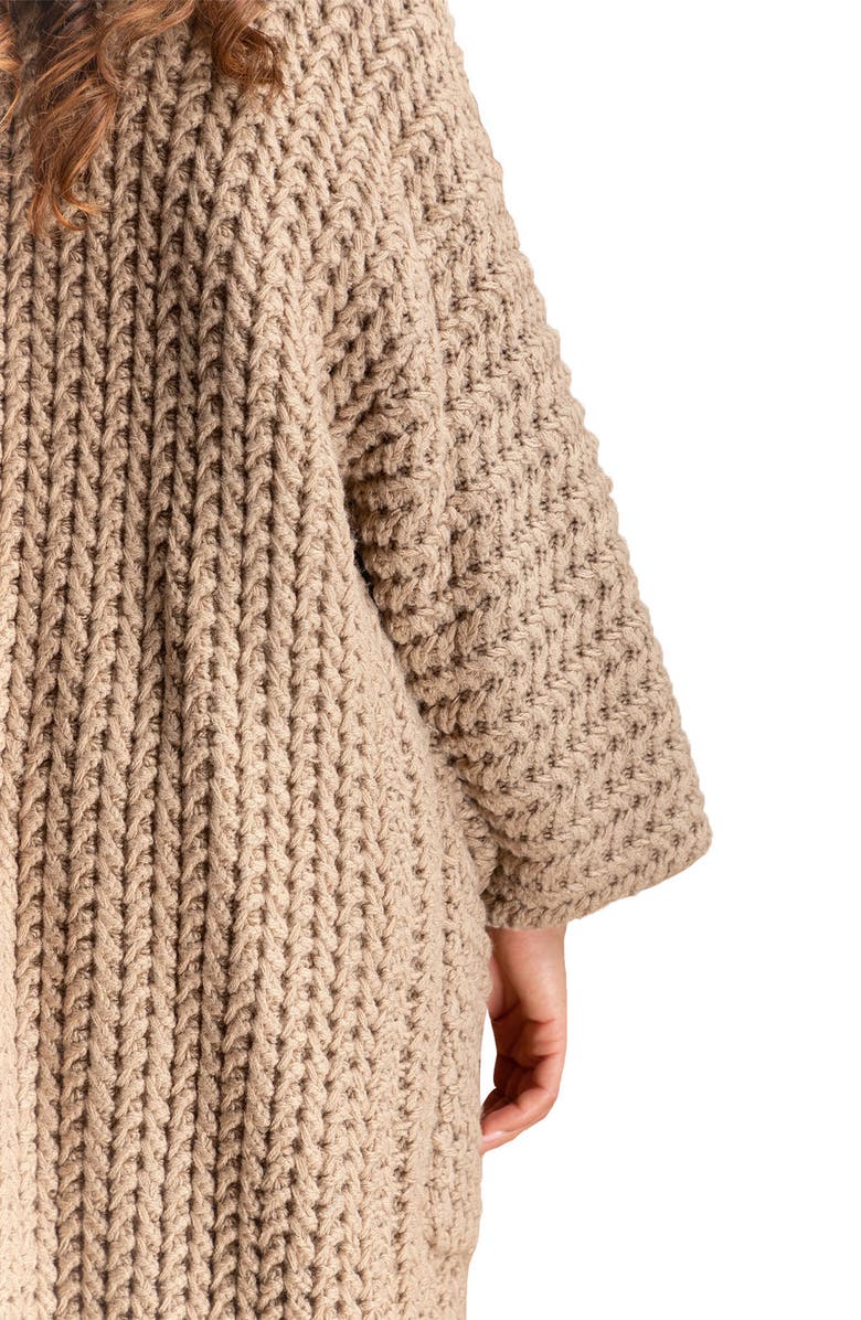 SAACHI Knit Open Front Cardigan, Alternate, color, Taupe