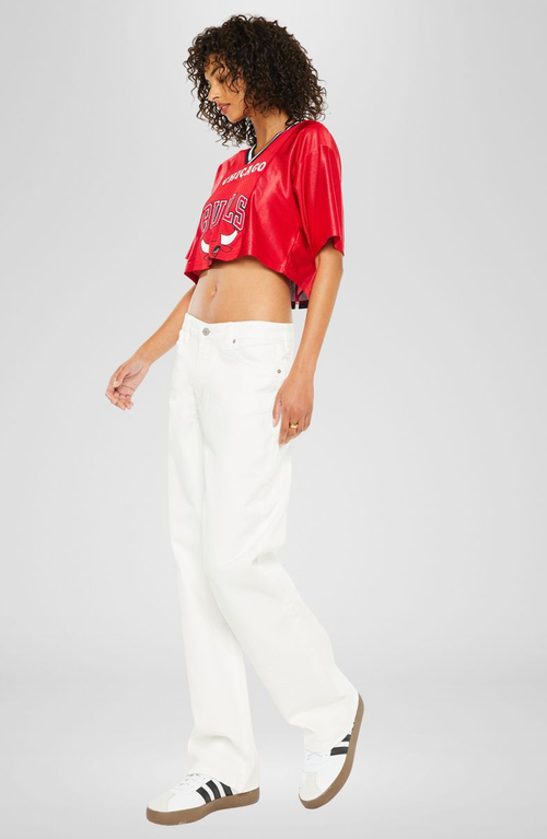 Kancan Penny Low Slung Baggy Jeans In White