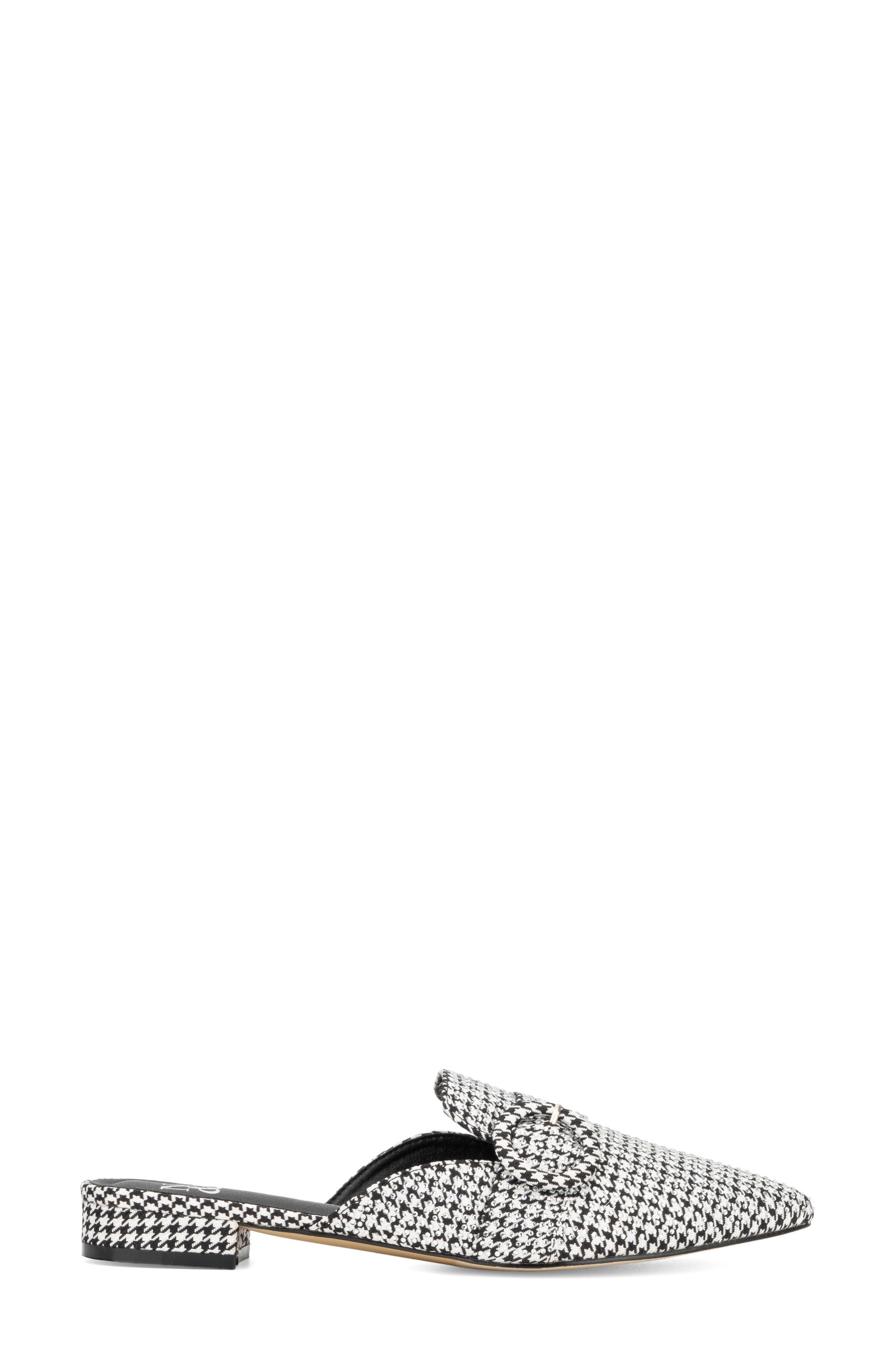 NEW YORK AND COMPANY Olga Houndstooth Mule, Alternate, color, Black/ White