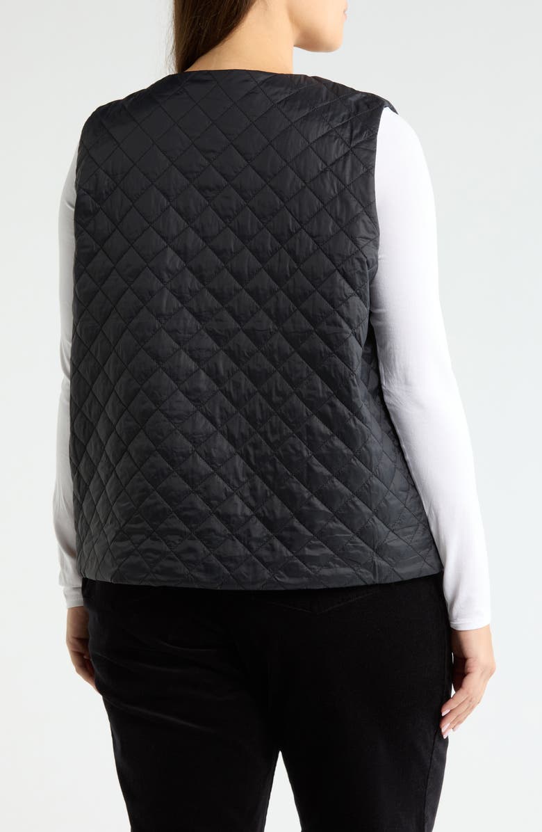 Eileen Fisher Diamond Quilted Recycled Nylon Vest, Alternate, color, 