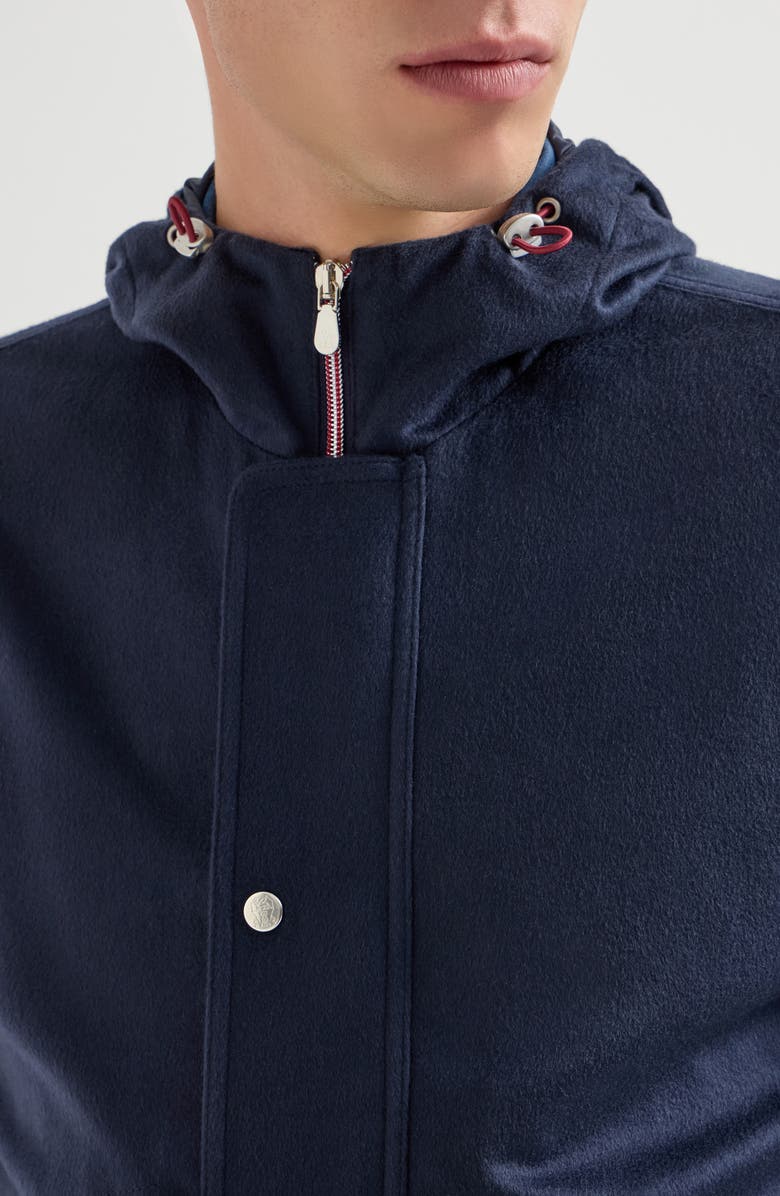 Brunello Cucinelli Flannel parka, Alternate, color, Blue