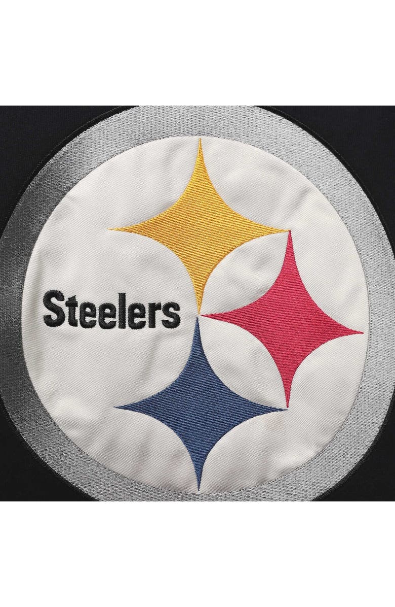 '47 Men's '47 Black/Gold Pittsburgh Steelers Lacer V-Neck Pullover Hoodie, Alternate, color,