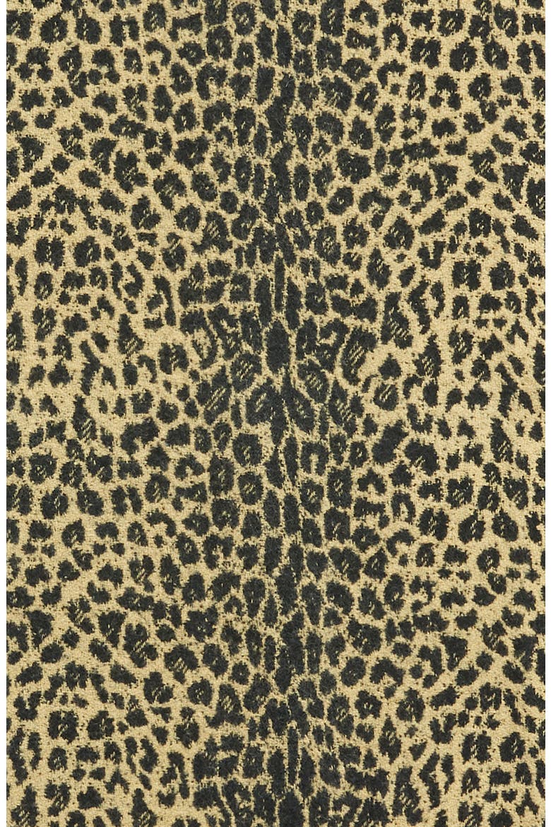 Reversible Leopard & Houndstooth Scarf, Alternate, color, BLACK