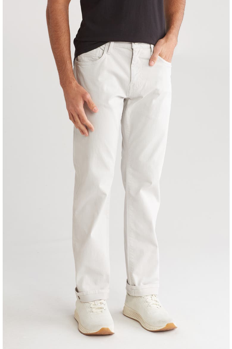 Zach Stretch Cotton Pants, Main, color, YSTER MUSHROOM TWILL