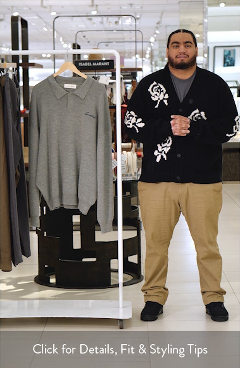 Signature '90s Merino Wool Polo Sweater, sales video thumbnail