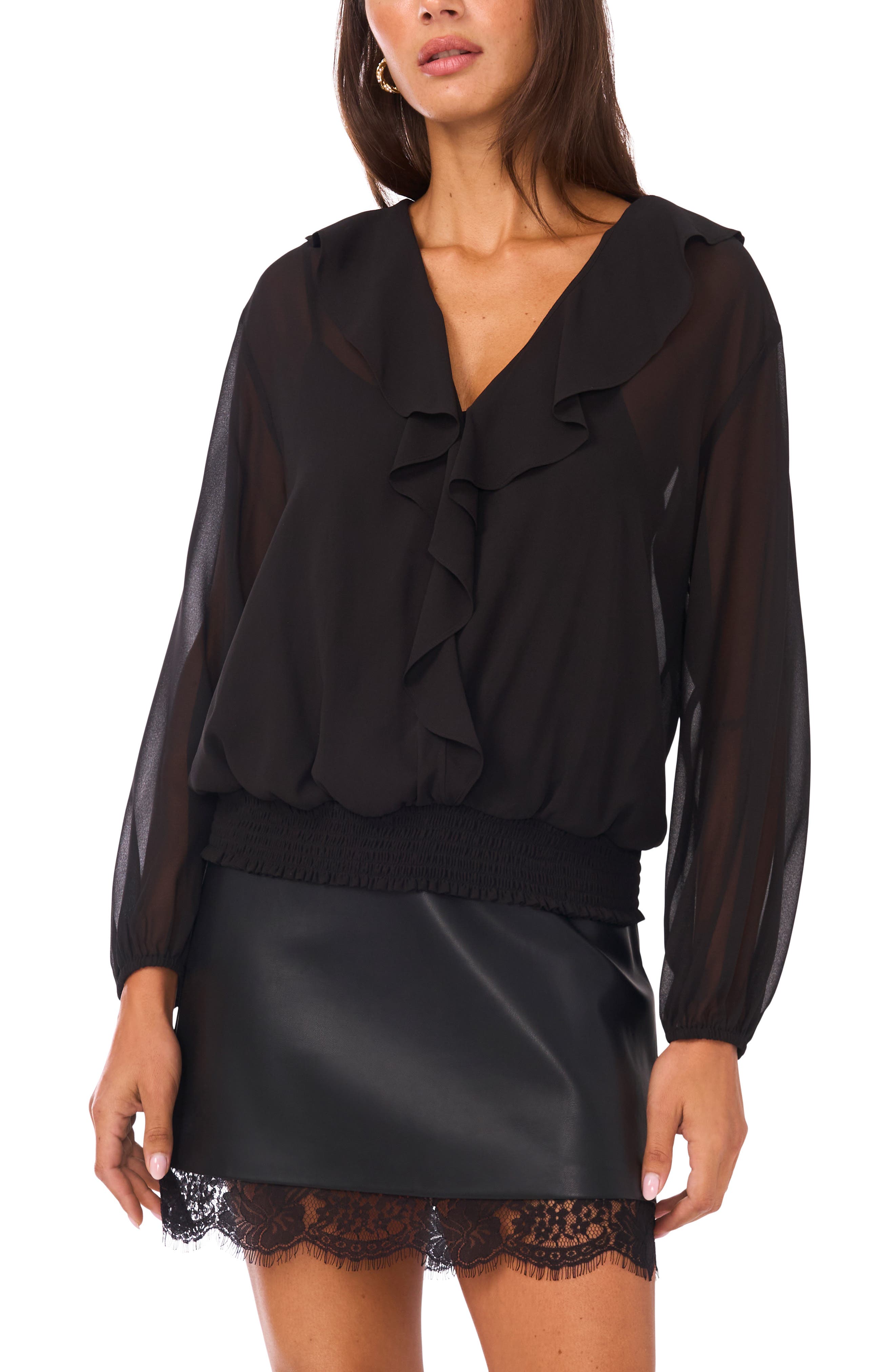 Ruffle Smocked Top
