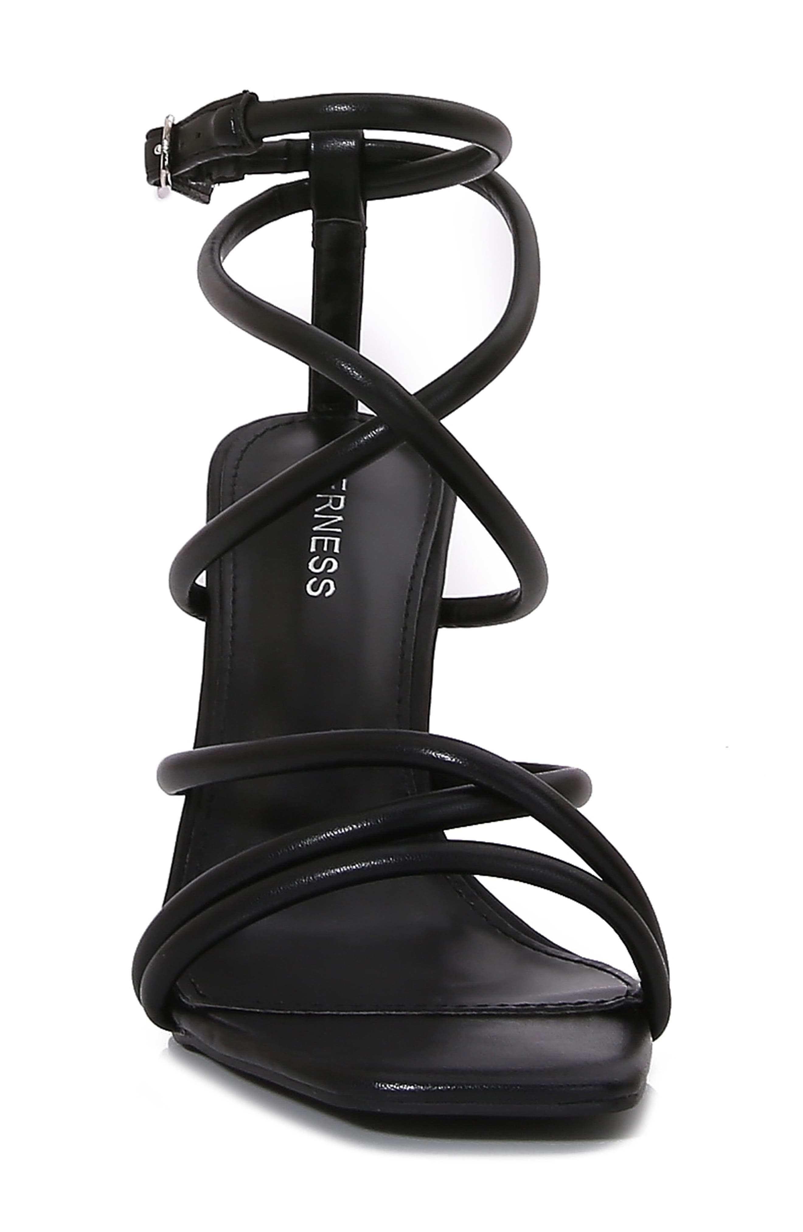 BERNESS Emile Ankle Wrap Stiletto Sandal, Alternate, color, Black