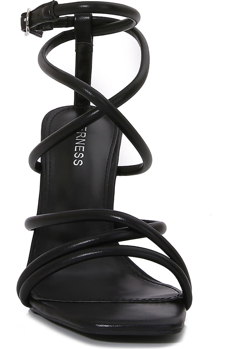 BERNESS Emile Ankle Wrap Stiletto Sandal, Alternate, color, Black