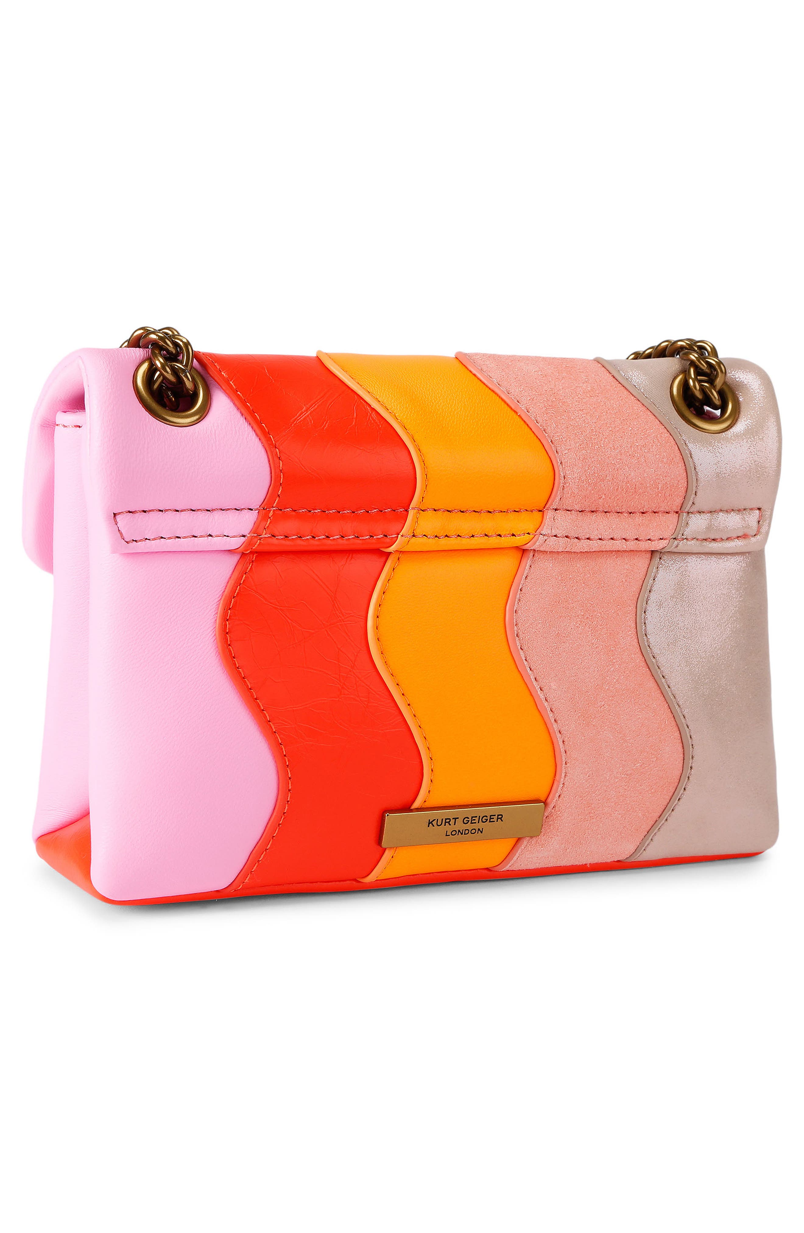 Kurt Geiger London Mini Kensington Convertible Leather Crossbody Bag, Alternate, color, Pink