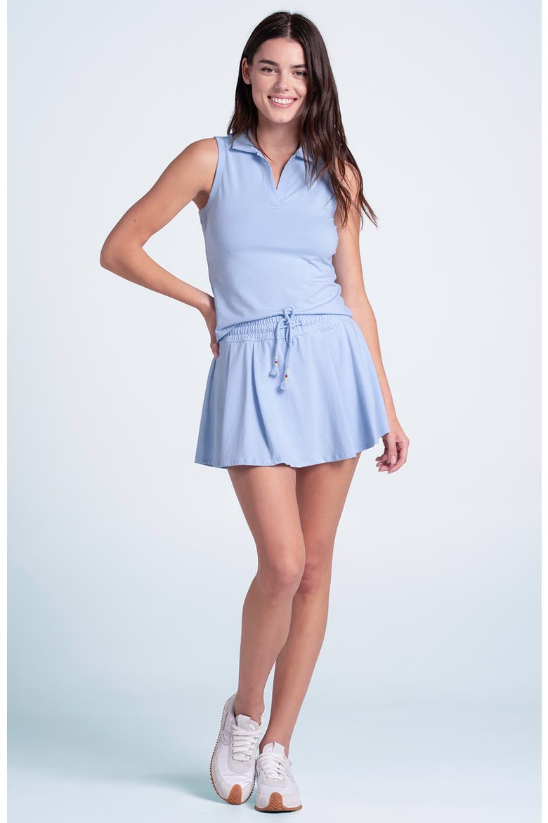 Womens' Pima Polo Top, Alternate, color, Crystal Blue