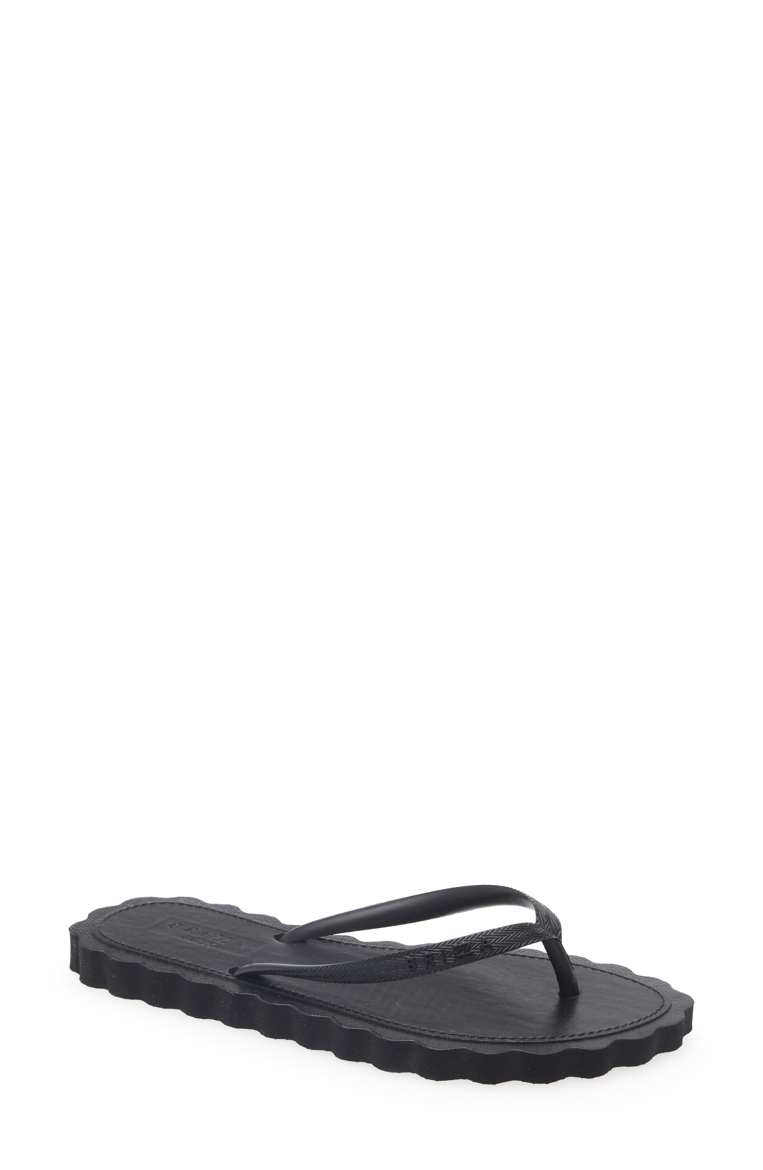 BRIZZA Cookie Cutter Flip Flop, Main, color, Black