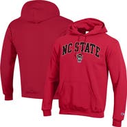 Champion Men's Champion  Scarlet NC State Wolfpack Arched Logo Fleece Pullover Hoodie