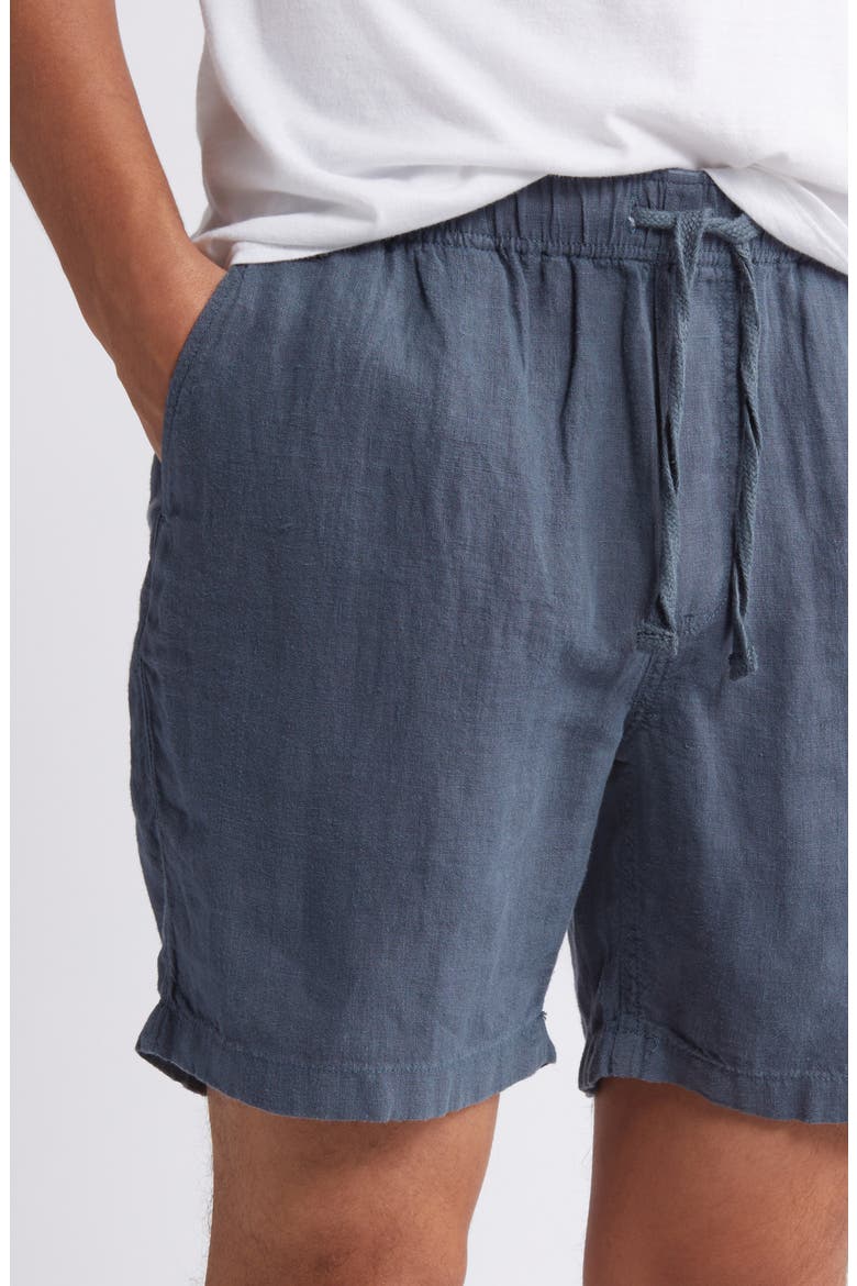 Essential Linen Shorts, Alternate, color, LOOK OUT NAVY