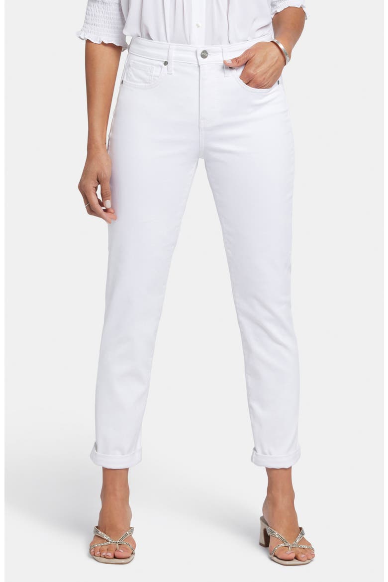 Margot Girlfriend Jeans, Main, color, OPTIC WHITE