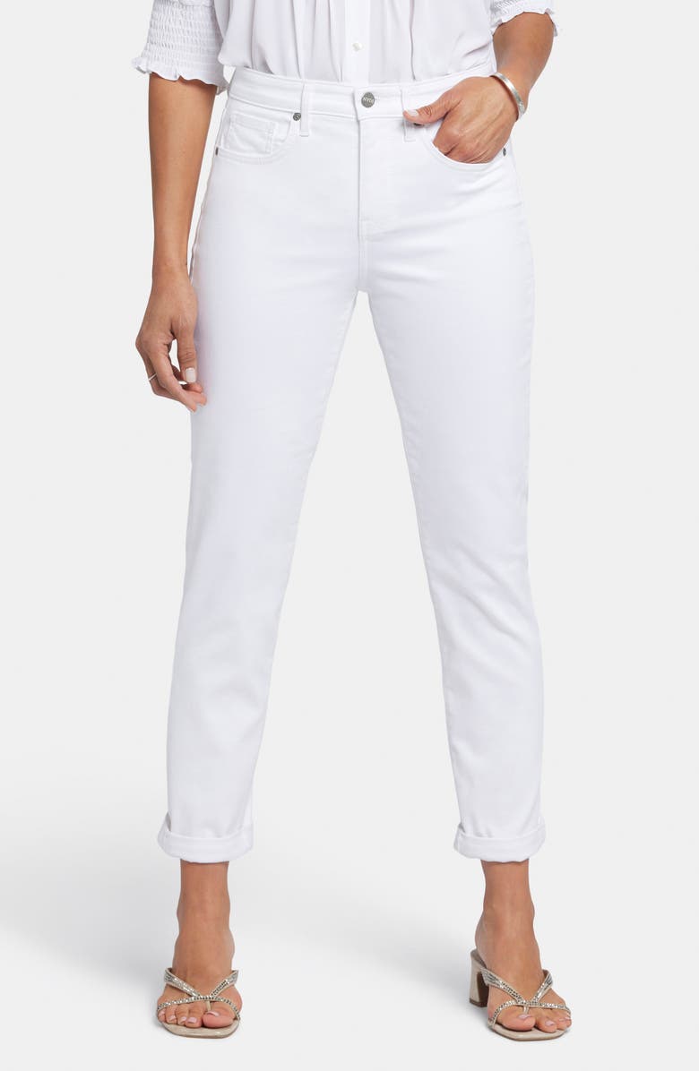 NYDJ Margot Girlfriend Jeans, Main, color, Optic White