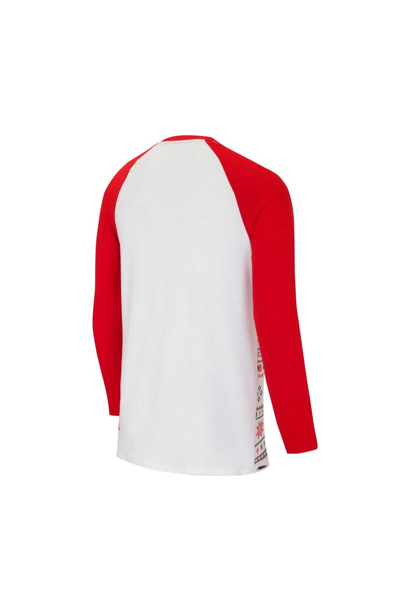 CONCEPTS SPORT Men's Concepts Sport White/Red Atlanta Falcons Tinsel Raglan Long Sleeve T-Shirt & Pants Sleep Set, Alternate, color, White