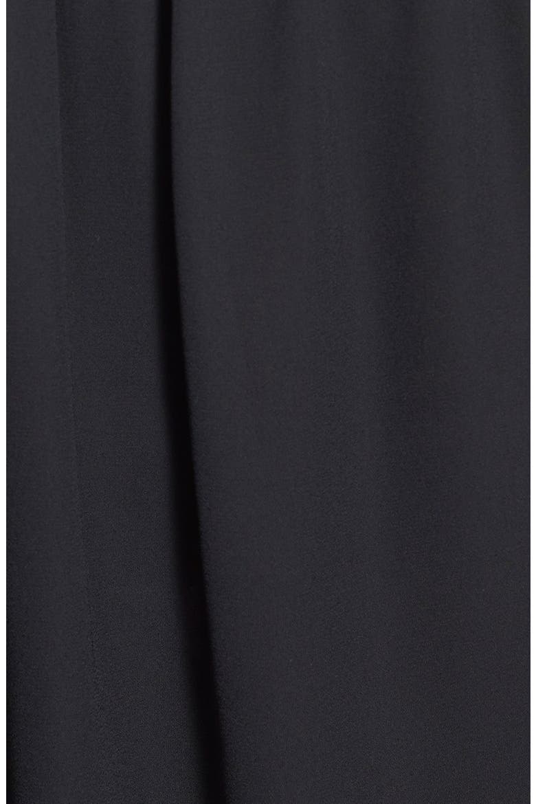 Roll Sleeve Tie Front Blouse, Alternate, color, RICH BLACK