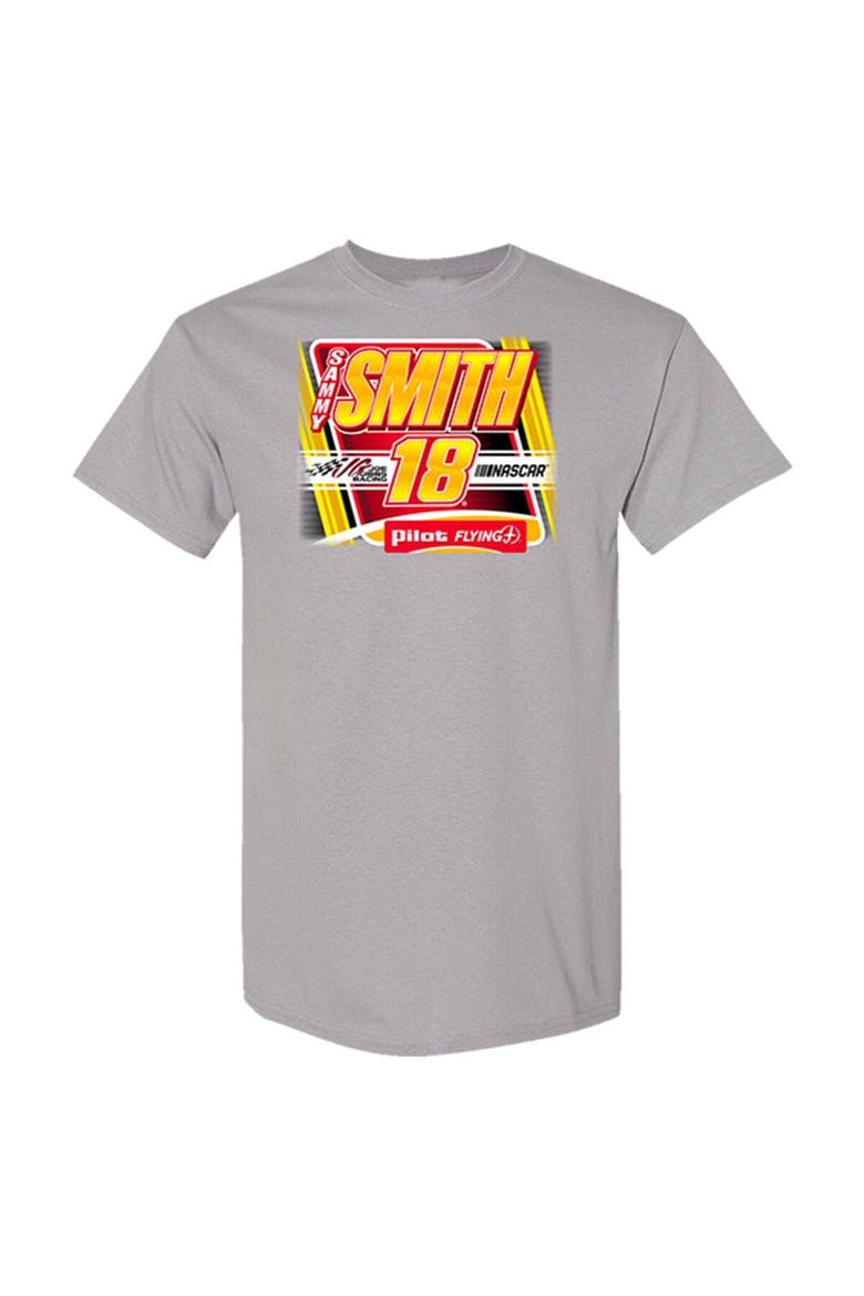Men's Joe Gibbs Racing Team Collection  Gray Sammy Smith 2023 #18 Pilot/Flying J T-Shirt, Alternate, color, Gray