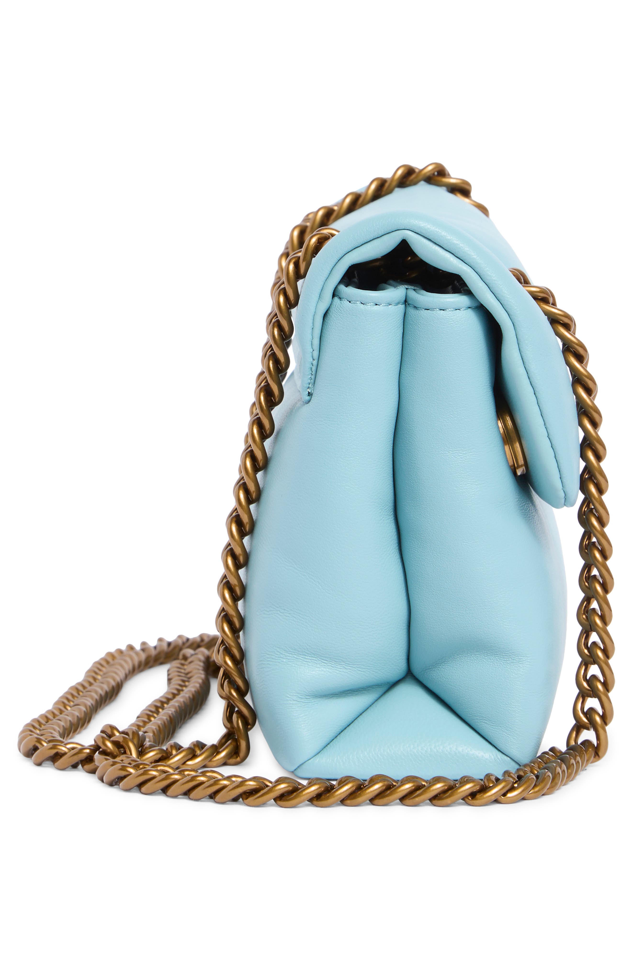 Kurt Geiger London Mini Kew Leather Shoulder Bag, Alternate, color, Mid Blue