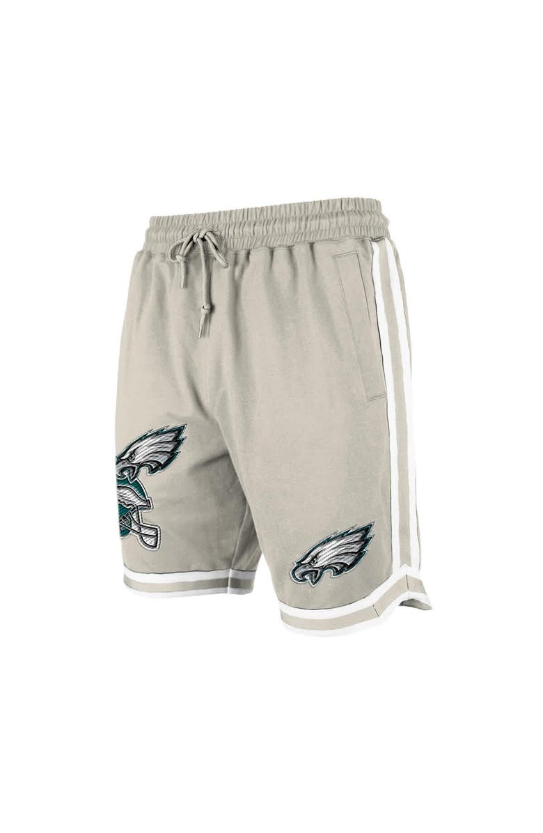 New Era Men's New Era Light Beige Philadelphia Eagles Stone Multi Patch Shorts, Alternate, color, Light Beige