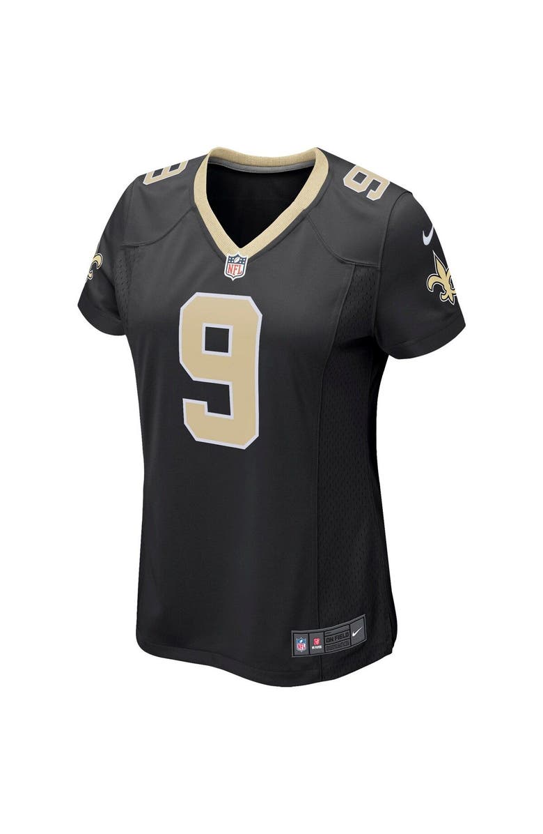 Nike Women's Nike Drew Brees Black New Orleans Saints Game Player Jersey, Alternate, color, 
