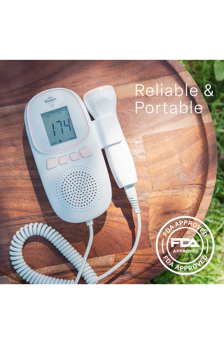 Little Martin's Portable Ultrasound Fetal Doppler, Heartbeat Detector, Alternate, color, Pink