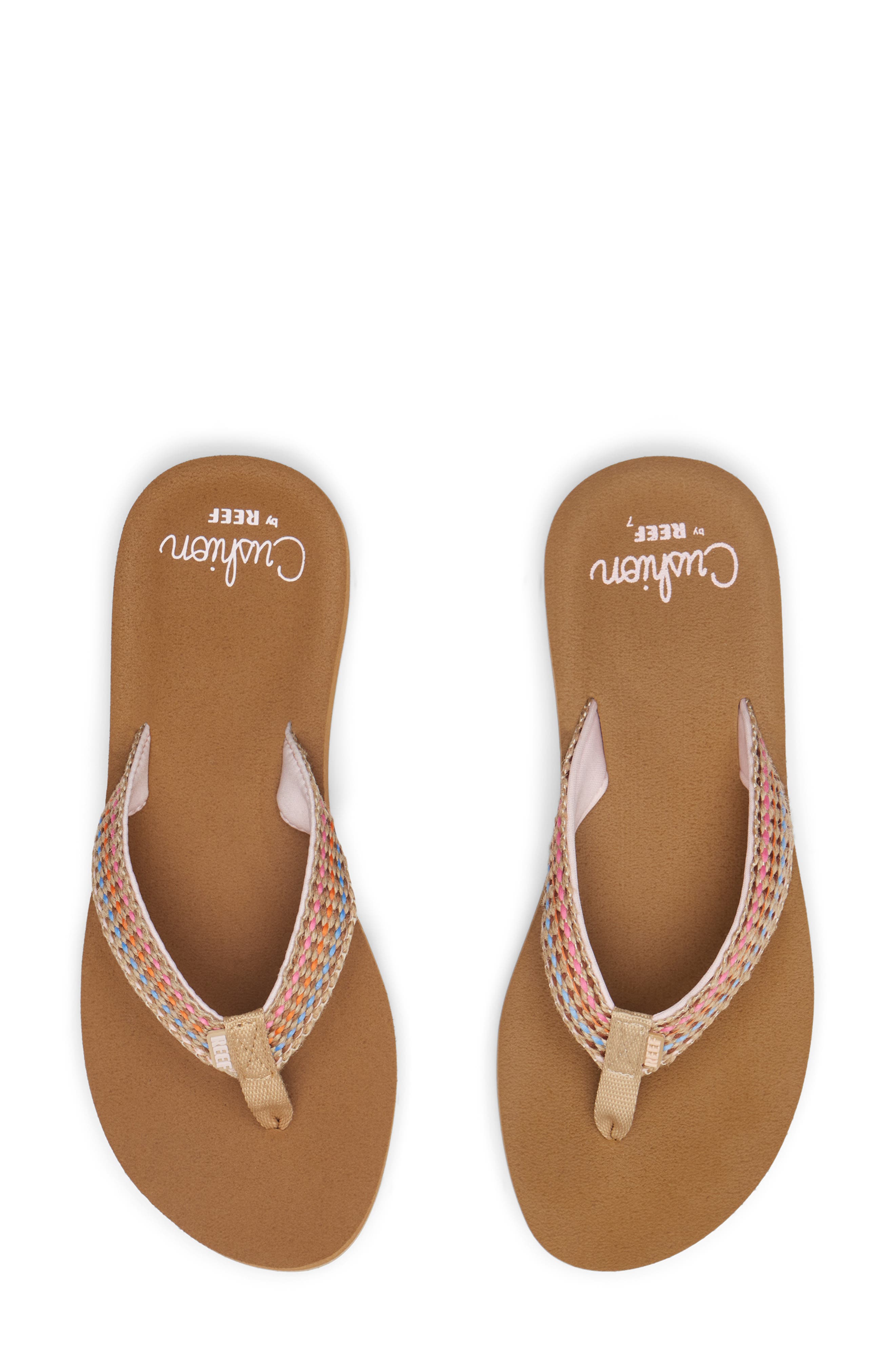 Reef Baja Elena Flip Flop, Alternate, color, Brown/ Pink