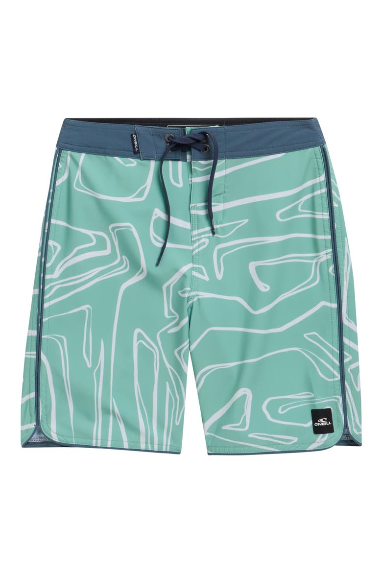 Kids' Hyperfreak Mysto Scallop Swim Trunks, Main, color, MALACHITE GREEN